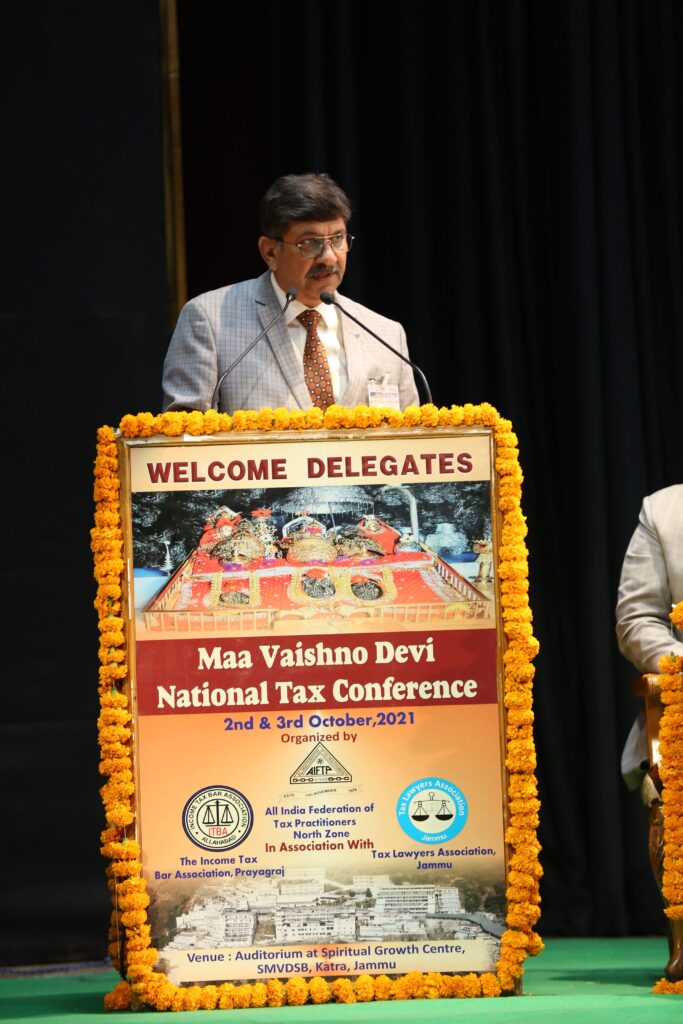 Delivering Lecture at National Tax Conference, Jammu 2021.